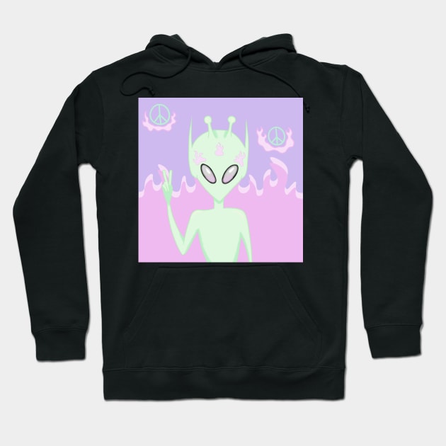 We Come in Peace Alien Hoodie by sofjac